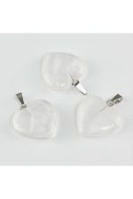 Kuvars Kalpli Doğaltaş Kolye Ucu-Şeffaf - Görsel 2