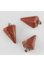 Jasper Pandül Doğaltaş Kolye Ucu-Kahverengi - Görsel 3