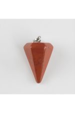 Jasper Pandül Doğaltaş Kolye Ucu-Kahverengi