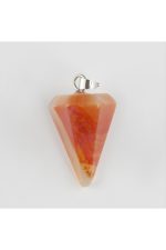 Akik Pandül Doğaltaş Kolye Ucu-Kahverengi