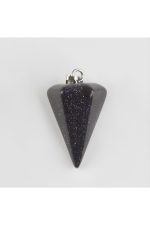 Lacivert Yıldız Pandül Doğaltaş Kolye Ucu-Lacivert