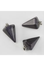 Lacivert Yıldız Pandül Doğaltaş Kolye Ucu-Lacivert - Görsel 2