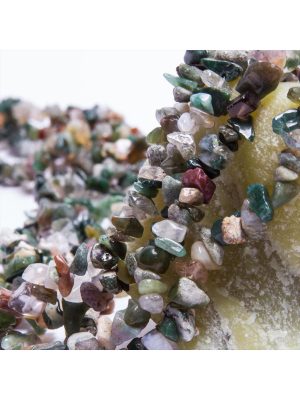 Kırık Hint Akiği Doğal Taş-Yeşil