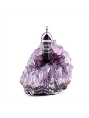 Akik Point Kolye Ucu-Siyah