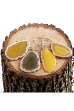 Plaka Akik Kolye Ucu-Sarı-1 - Görsel 2