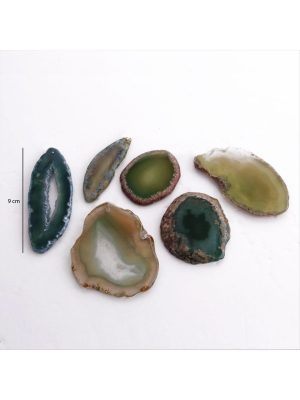 Plaka Akik Kolye Ucu-Yeşil-1