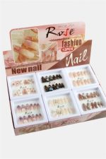 Rose Taşlı Takma Tırnak-Renkli - Görsel 3