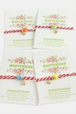 Kalp Porselen Marteniçka İp Bileklik-Kırmızı