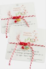 Kırlangıç Kristal Marteniçka Makrome İp Bileklik-Kırmızı