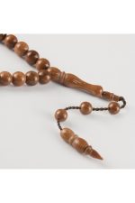 Yuvarlak Kesim Kuka Tesbih 10 mm-Açık Kahverengi