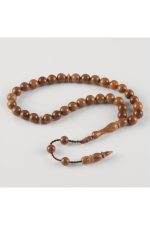 Yuvarlak Kesim Kuka Tesbih 10 mm-Açık Kahverengi - Görsel 3