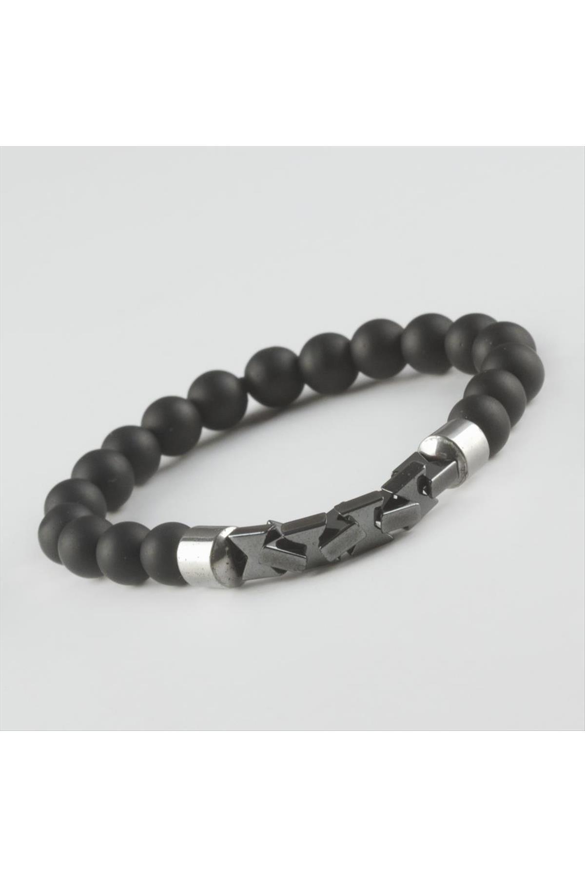 1205760_Hematit-Mat-Onix-Dogaltas-Bileklik-c9bd.jpg Hematit - Mat Onix Doğaltaş Bileklik-Antrasit - Görsel 1