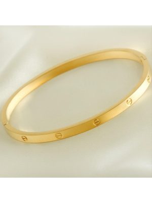 İnce Orjinal Crt Çelik Bileklik-Altın Rengi