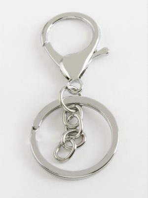 Kancalı Metal Anahtarlık Aparatı-Gümüş Rengi