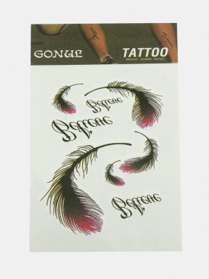 Yaprak Tattoo Dövme Sticker-Beyaz