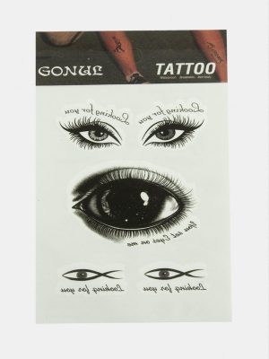 Göz Tattoo Dövme Sticker-Beyaz