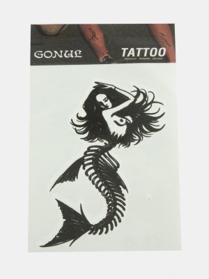 Deniz Kızı Tattoo Dövme Sticker-Beyaz