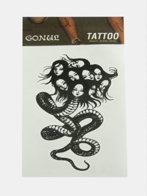 Yılan Tattoo Dövme Sticker-Beyaz