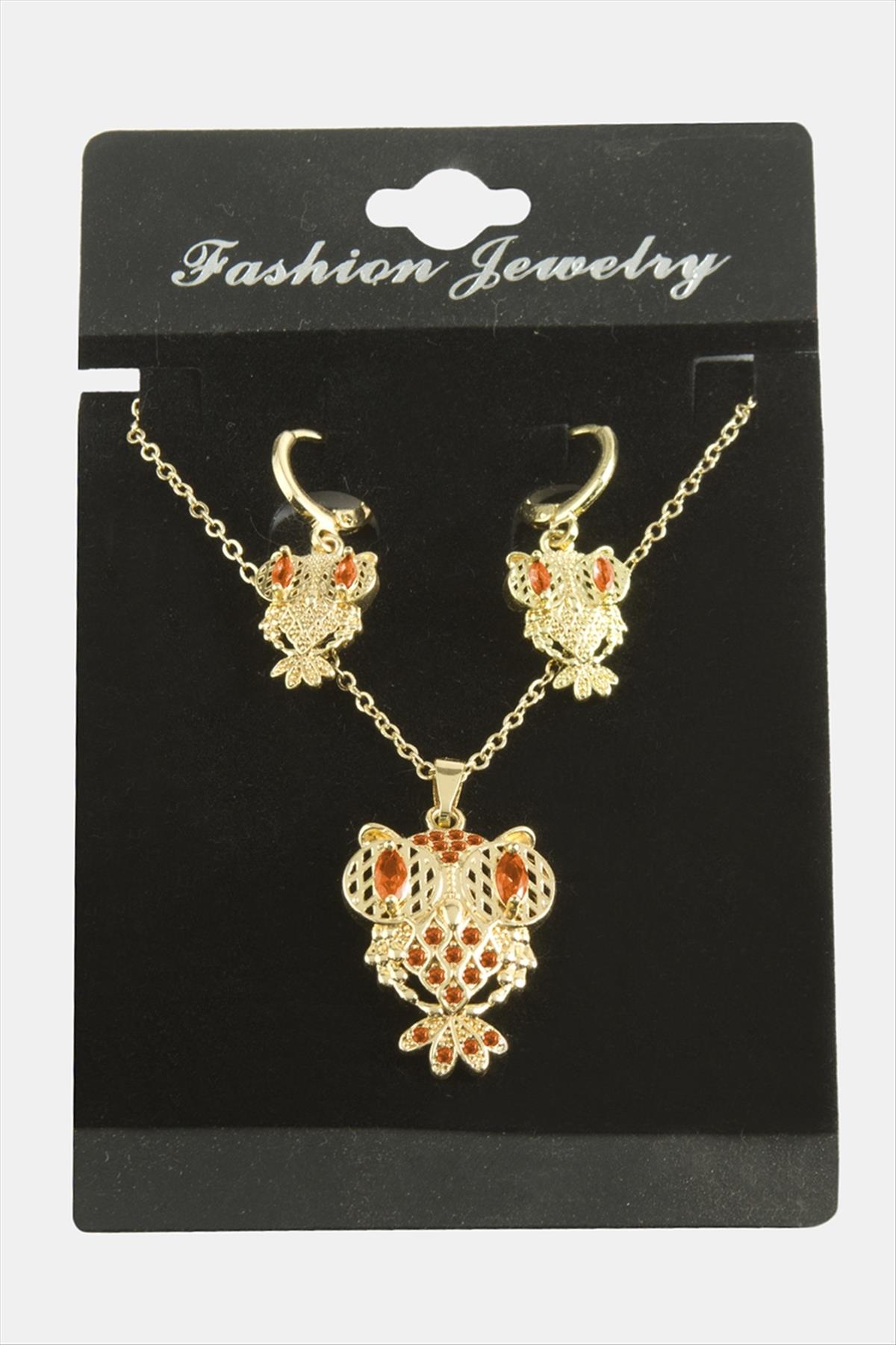 1205929_baykus-zirkon-tasli-set-kolye-6-6de2.jpg Baykuş Zirkon Taşlı Set Kolye-Siyah - Görsel 1