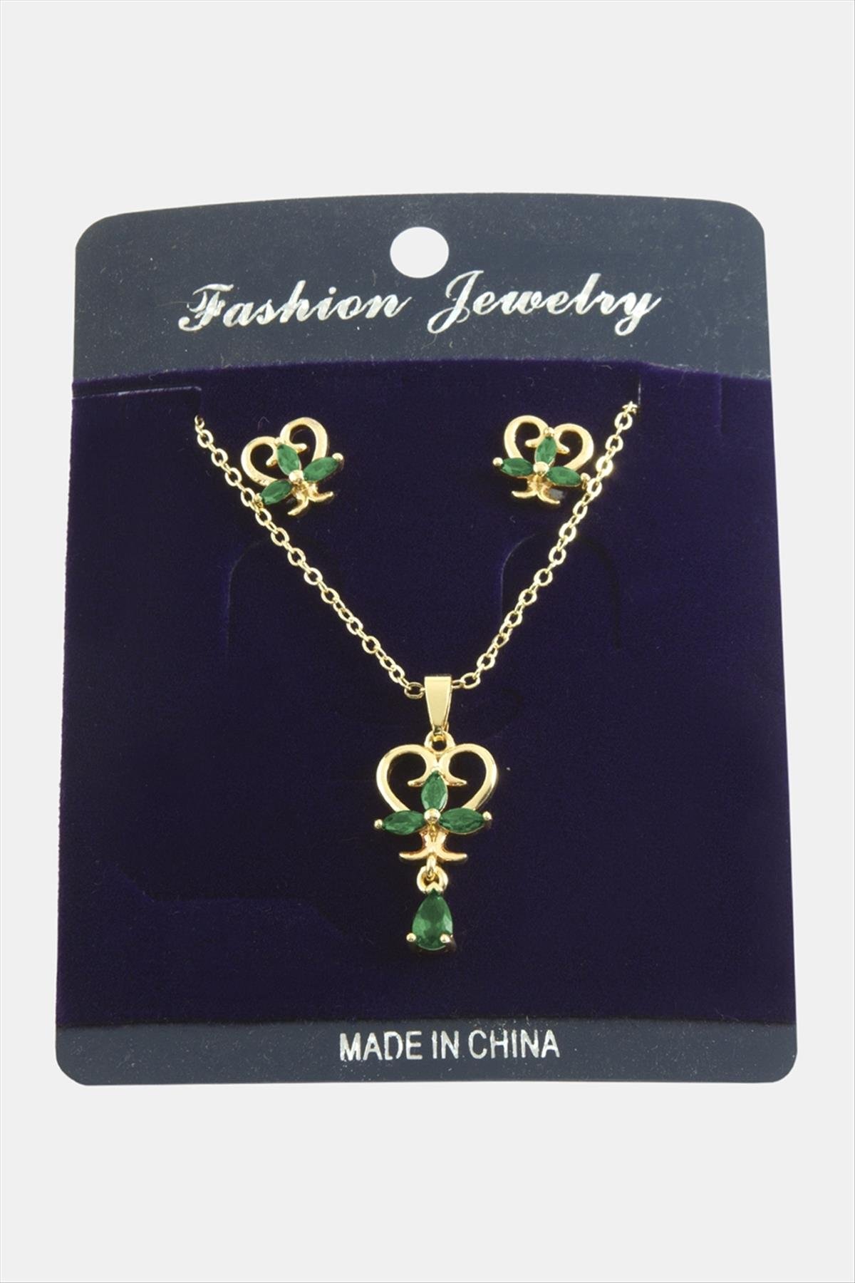 1205962_kalp-zirkon-tasli-set-kolye-ff922d.jpg Kalp Zirkon Taşlı Set Kolye-Yeşil - Görsel 2