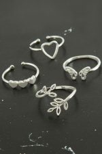 Karışık Lüx Çelik Eklem Yüzük 1 Adet-Gümüş Rengi