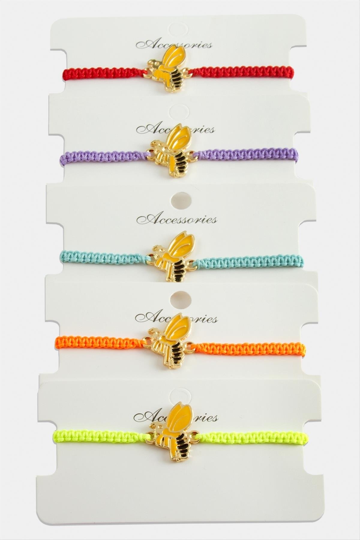 1206080_ari-makrome-orgulu-bileklik-d53dff.jpg Arı Makrome Örgülü Bileklik-Renkli - Görsel 3