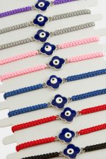 Çiçek Nazar Makrome Örgülü Bileklik-Renkli - Görsel 3