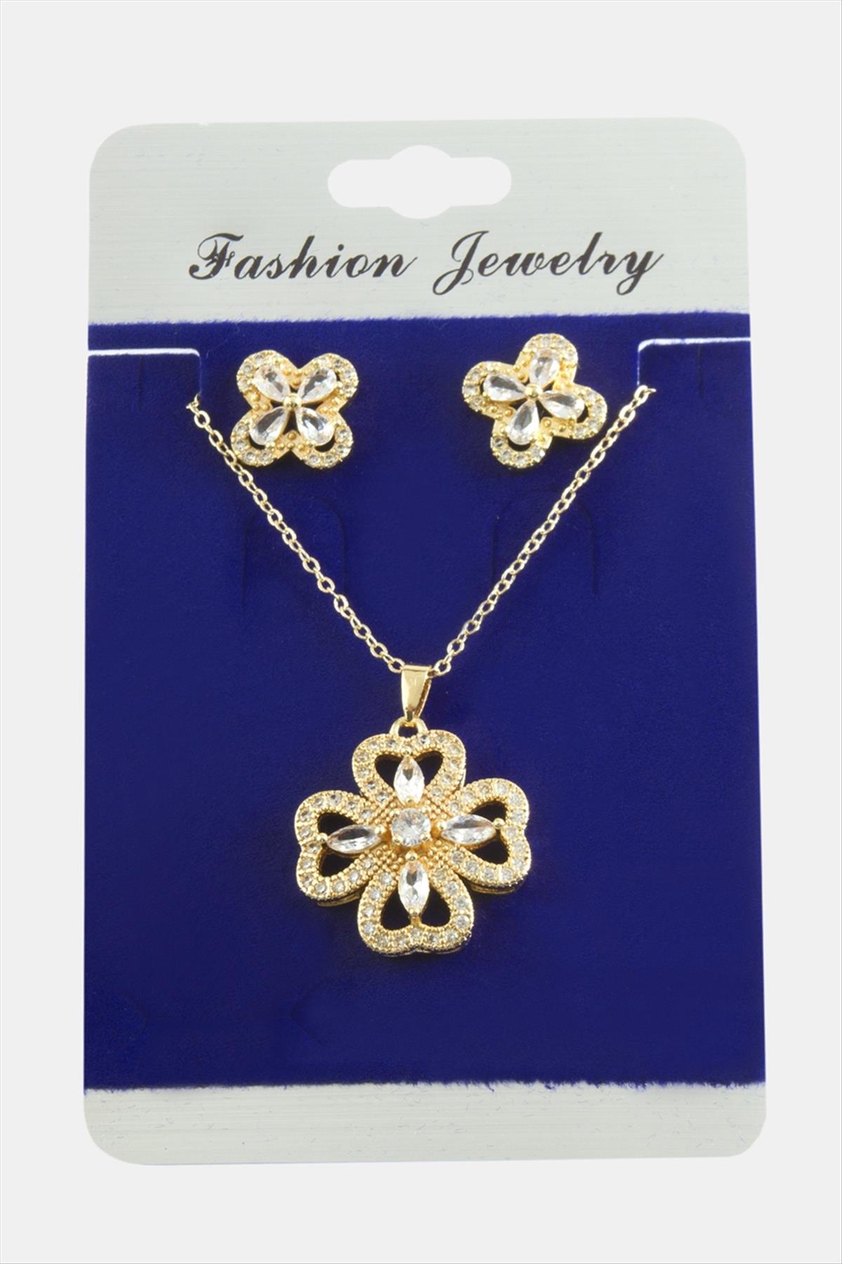 1206094_cicek-zirkon-tasli-set-kolye-c9b-4f.jpg Çiçek Zirkon Taşlı Set Kolye-Yeşil - Görsel 1