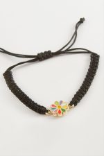 Papatya Makrome Örgülü Bileklik-Renkli - Görsel 2