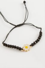 Kristal Papatya Bileklik-Siyah - Görsel 2