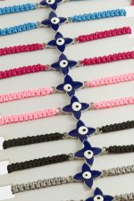 Çiçek Nazar Makrome Örgülü Bileklik-Renkli - Görsel 3