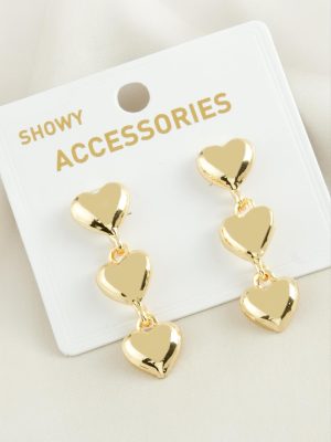 Kalp Yeni Sezon Metal Küpe-Gümüş Rengi