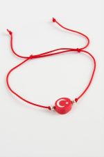 Ay Yıldız İp Bileklik-Kırmızı - Görsel 2
