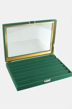 Cam Kapaklı Anfora Kumaş Küpe Standı 24X34 cm-Siyah - Görsel 2