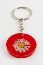 Papatya Epoksi Anahtarlık-Kırmızı - Görsel 2