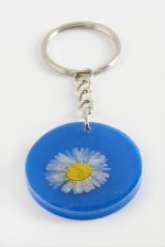 Papatya Epoksi Anahtarlık-Sarı