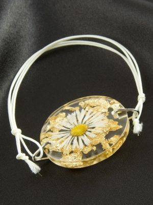 Papatya Epoksi Bileklik-Pembe