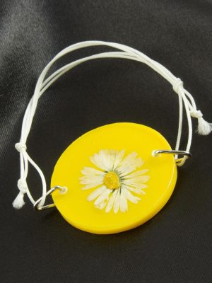 Papatya Epoksi Bileklik-Pembe