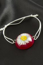 Papatya Epoksi Bileklik-Pembe - Görsel 2