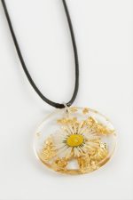 Papatya Epoksi Kolye-Beyaz - Görsel 2