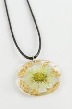 Papatya Epoksi Kolye-Yeşil - Görsel 2