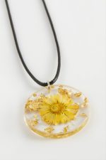 Papatya Epoksi Kolye-Sarı - Görsel 2