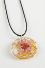 Papatya Epoksi Kolye-Pembe - Görsel 2