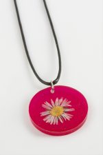 Papatya Epoksi Kolye-Fuşya - Görsel 2