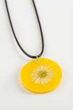 Papatya Epoksi Kolye-Sarı - Görsel 2