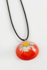 Papatya Epoksi Kolye-Turuncu - Görsel 2