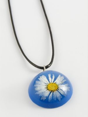 Papatya Epoksi Kolye-Turuncu