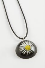 Papatya Epoksi Kolye-Siyah - Görsel 2