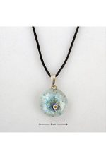 Nazarlı Cam Kolye-Siyah