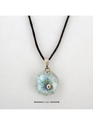 Nazarlı Cam Kolye-Siyah